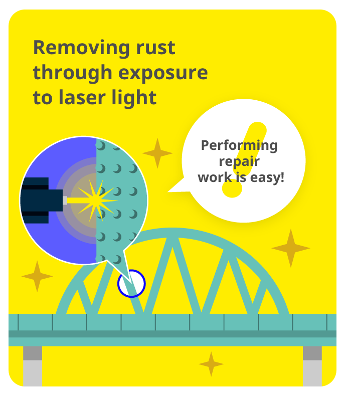 Removing rust through exposure to laser light